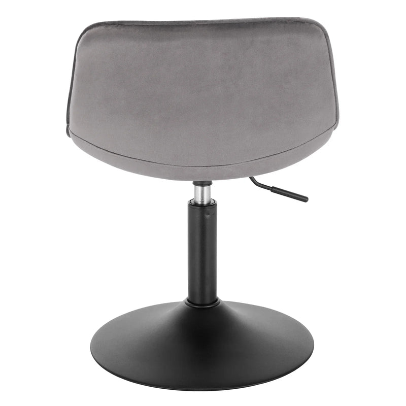 Velvet/Chenille Bar Stool - Soft Swivel Height Adjustable Kitchen Chair Backrest