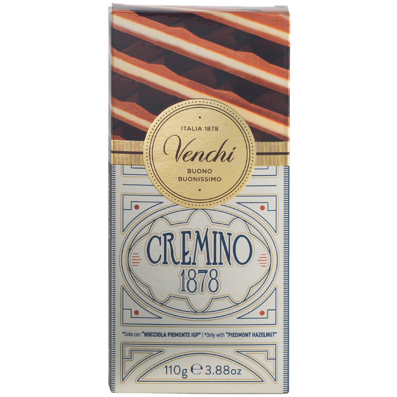 Venchi Cremino | 1878 Hazelnut & Almond Milk Chocolate Bar | 110g