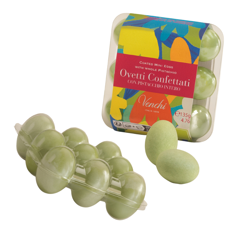 Venchi | Candied Pistachio White Chocolate Mini Eggs in Egg Box | 135g