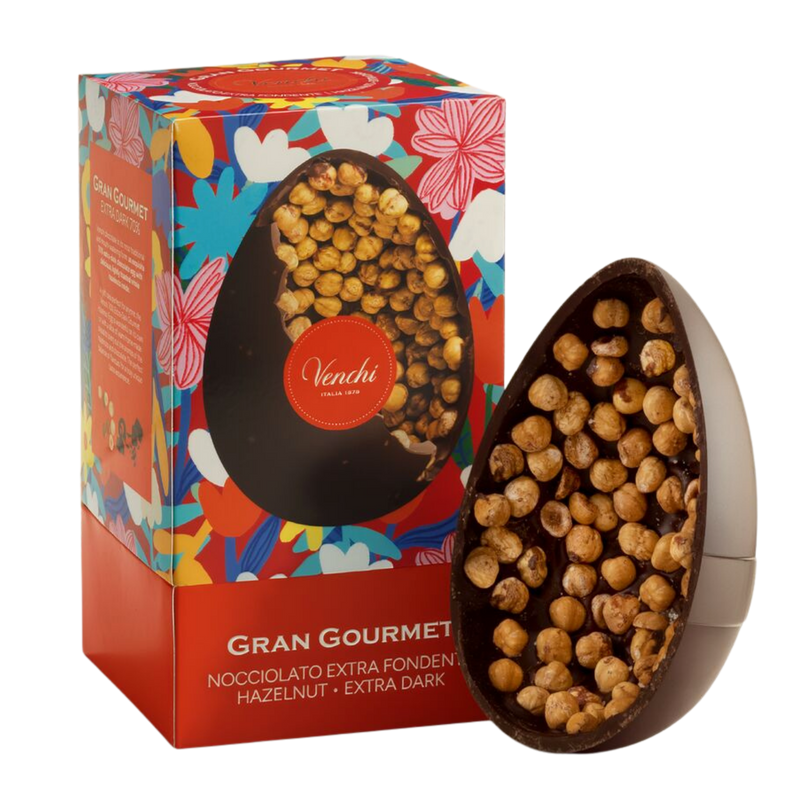 Venchi Gran Gourmet Easter Egg | 70% Dark Chocolate & Hazelnut | 540g