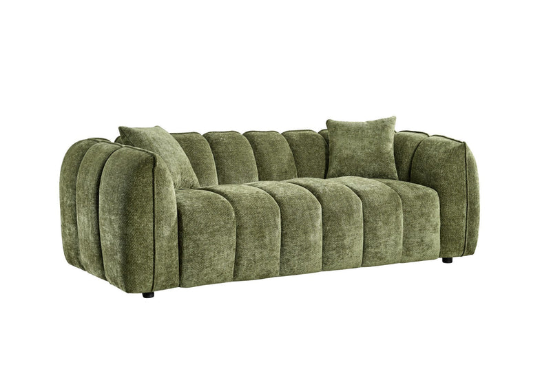 Luxurious Venice Velvet 3-Seater Sofa - Tufted Design, Deep Cushions
