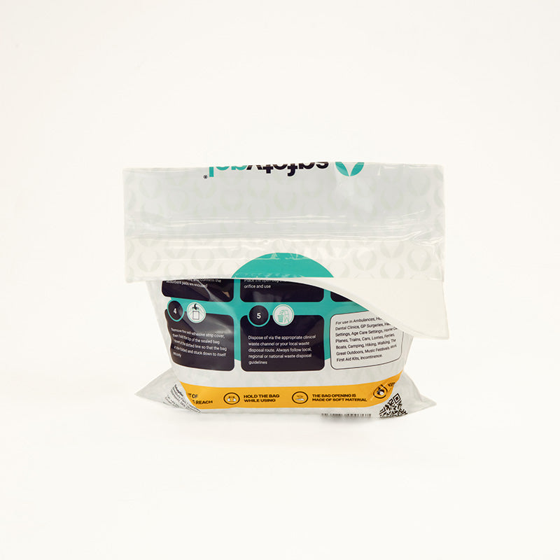 Super Absorbent Vomit and Urine Bags - 1000ml Capacity With Adhesive Seal