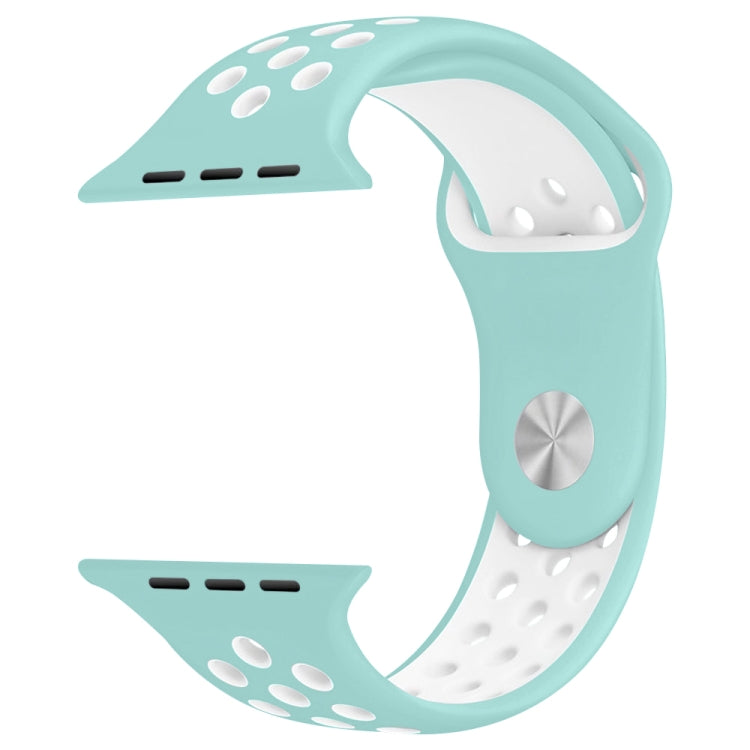 For Apple Watch Series 10 42mm / 9&8&7 41mm / SE 3&SE 2&6&SE&5&4 40mm / 3&2&1 38mm Fashionable Classical Silicone Sport Watch Band(Grey White), WA1230A, WA1230B, WA1230BG, WA1230BH, WA1230BL, WA1230BM, WA1230BR, WA1230BY, WA1230C, WA1230D, WA1230DW...