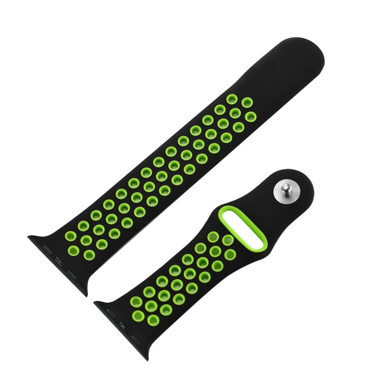 For Apple Watch Series 10 42mm / 9&8&7 41mm / SE 3&SE 2&6&SE&5&4 40mm / 3&2&1 38mm Fashionable Classical Silicone Sport Watch Band(Grey White), WA1230A, WA1230B, WA1230BG, WA1230BH, WA1230BL, WA1230BM, WA1230BR, WA1230BY, WA1230C, WA1230D, WA1230DW...