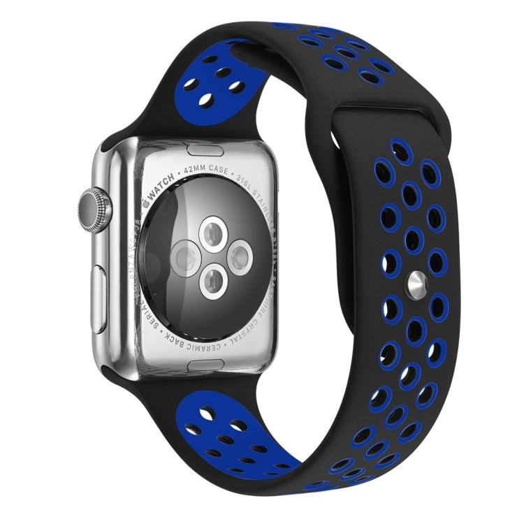 For Apple Watch Series 10 42mm / 9&8&7 41mm / SE 3&SE 2&6&SE&5&4 40mm / 3&2&1 38mm Fashionable Classical Silicone Sport Watch Band(Grey White), WA1230A, WA1230B, WA1230BG, WA1230BH, WA1230BL, WA1230BM, WA1230BR, WA1230BY, WA1230C, WA1230D, WA1230DW...