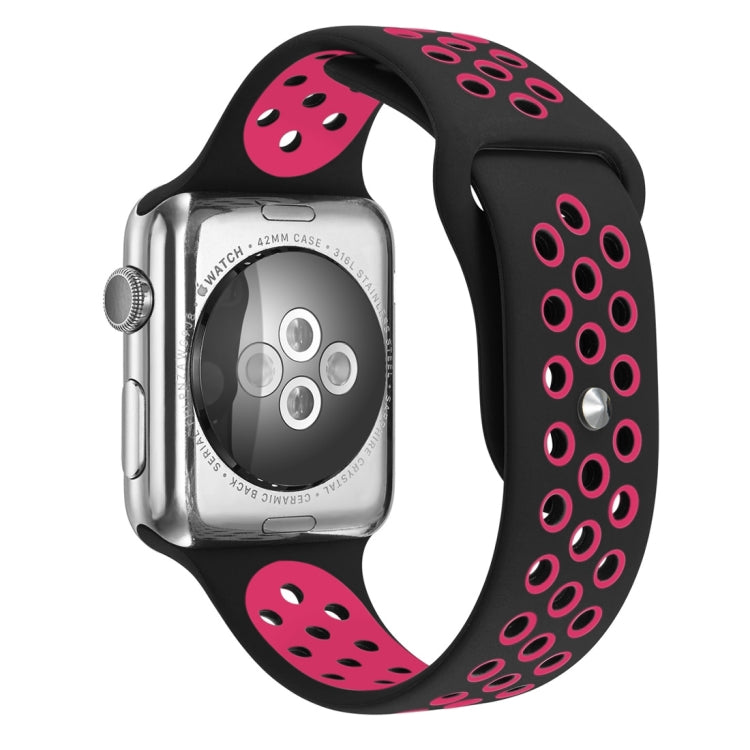 For Apple Watch Series 10 42mm / 9&8&7 41mm / SE 3&SE 2&6&SE&5&4 40mm / 3&2&1 38mm Fashionable Classical Silicone Sport Watch Band(Grey White), WA1230A, WA1230B, WA1230BG, WA1230BH, WA1230BL, WA1230BM, WA1230BR, WA1230BY, WA1230C, WA1230D, WA1230DW...