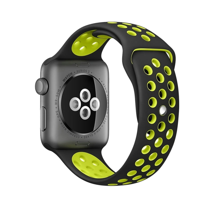 For Apple Watch Series 10 42mm / 9&8&7 41mm / SE 3&SE 2&6&SE&5&4 40mm / 3&2&1 38mm Fashionable Classical Silicone Sport Watch Band(Grey White), WA1230A, WA1230B, WA1230BG, WA1230BH, WA1230BL, WA1230BM, WA1230BR, WA1230BY, WA1230C, WA1230D, WA1230DW...