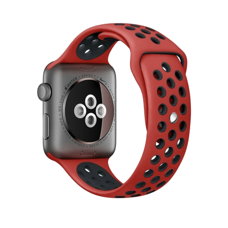 For Apple Watch Series 10 42mm / 9&8&7 41mm / SE 3&SE 2&6&SE&5&4 40mm / 3&2&1 38mm Fashionable Classical Silicone Sport Watch Band(Grey White), WA1230A, WA1230B, WA1230BG, WA1230BH, WA1230BL, WA1230BM, WA1230BR, WA1230BY, WA1230C, WA1230D, WA1230DW...