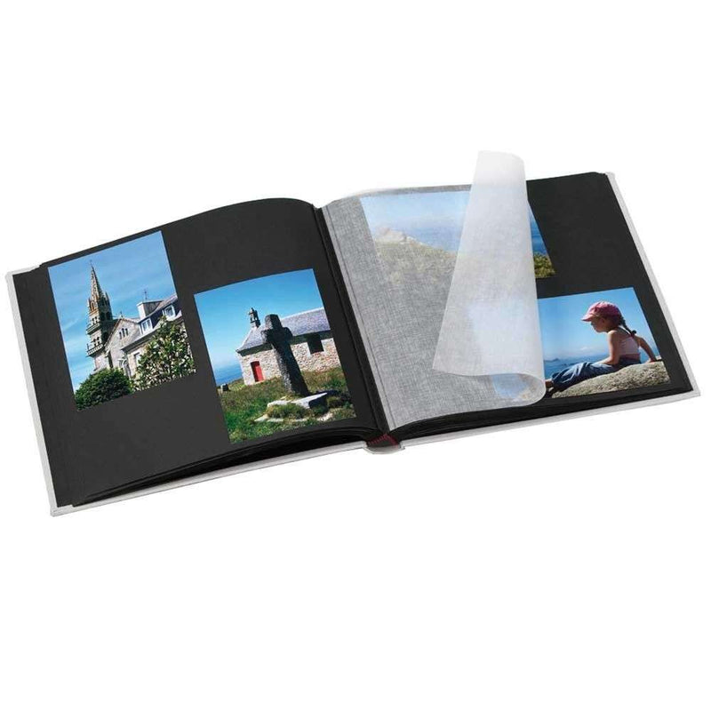 Walther Small Taupe and Black Traditional Photo Album - 50 Black Sides
