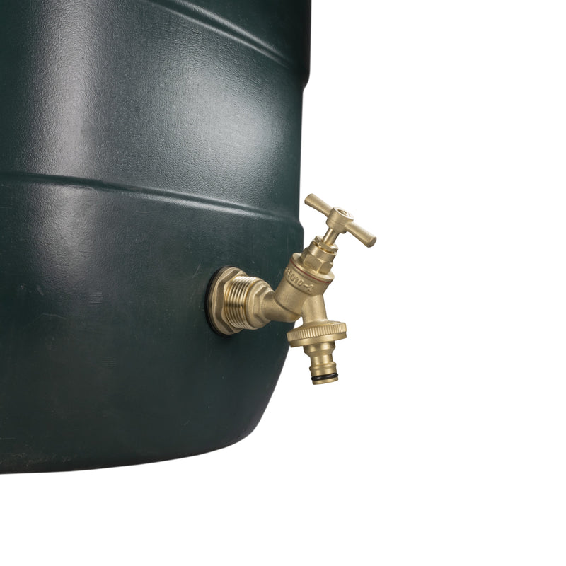 Water Butt Brass Kit 3/4" with Brass Quick Connect Tap