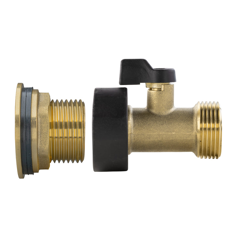 Water Butt Brass Kit 3/4" with Brass Valve