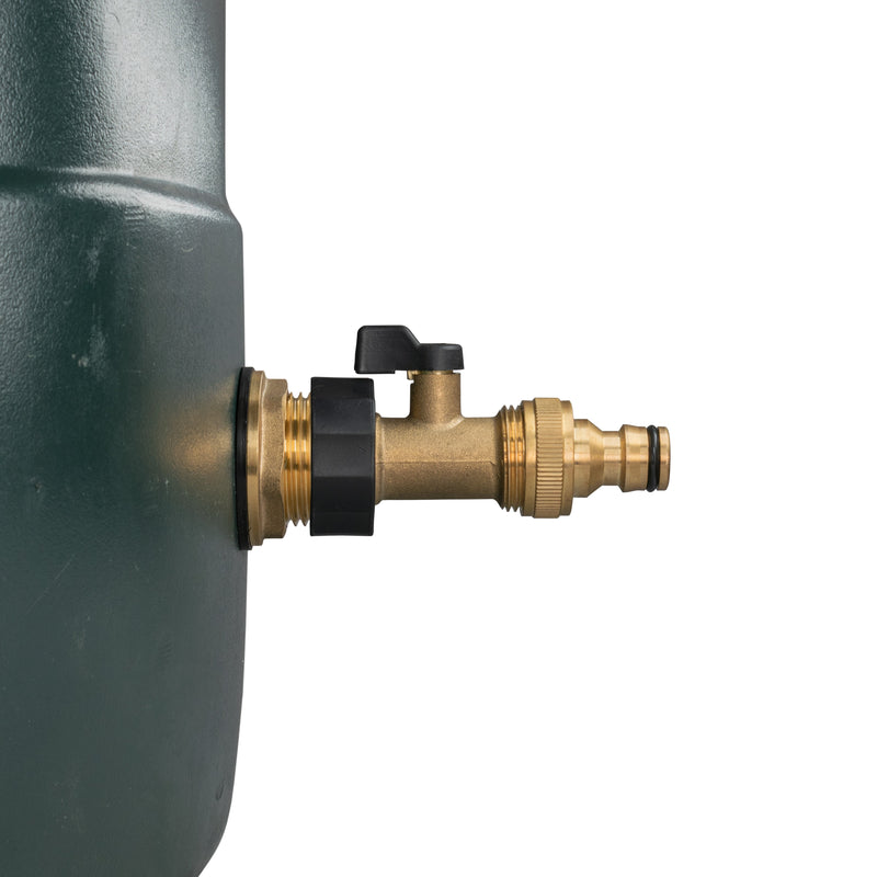 Water Butt Brass Kit 3/4" with Brass Valve + Quick Connect