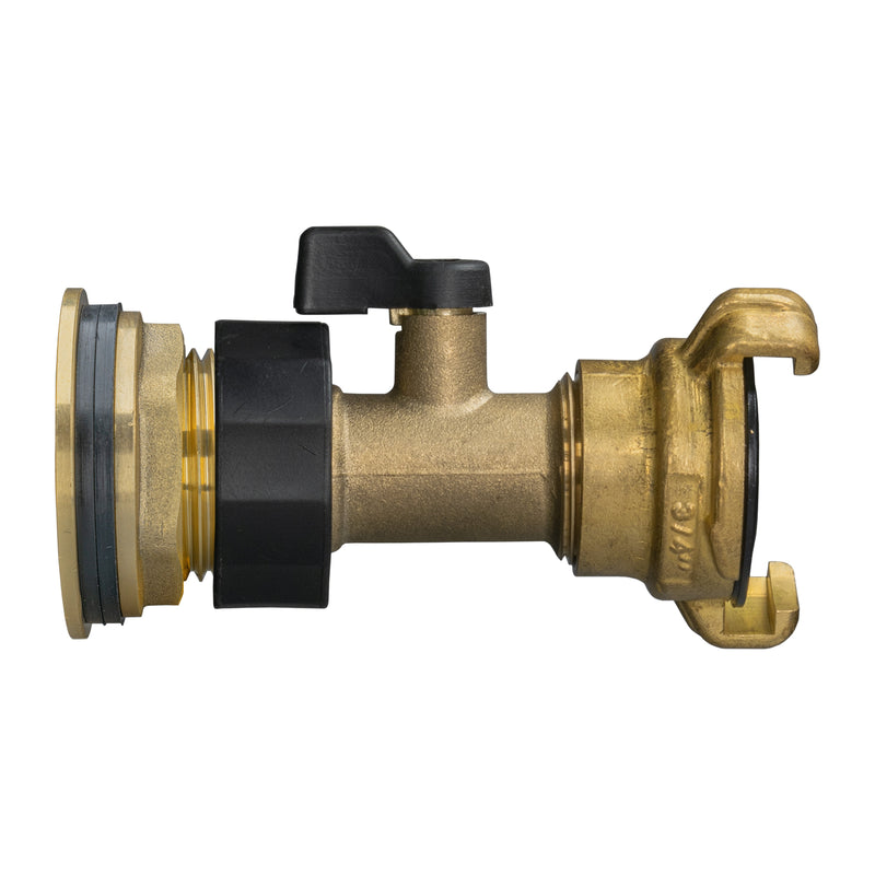 Water Butt Brass Kit 3/4" with Brass Valve + Geka