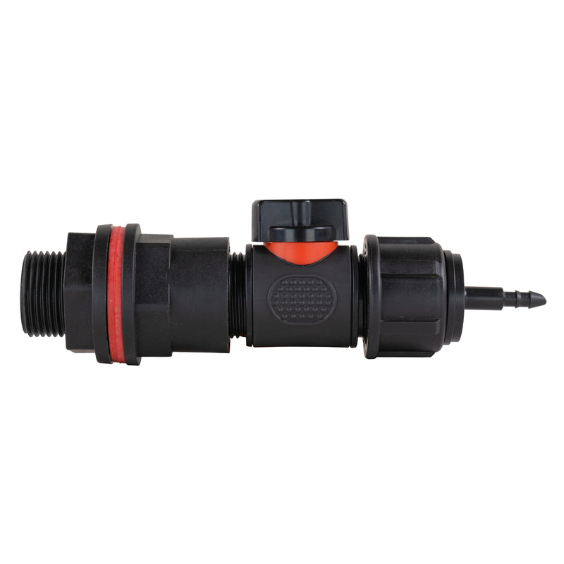 Water Butt Kit 3/4" with In-Line Valve + 4mm Micro Barb