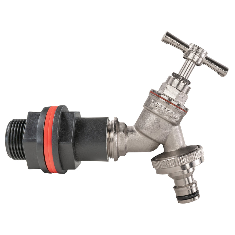 Water Butt Kit 3/4" with Nickel Plated Quick Connect Tap