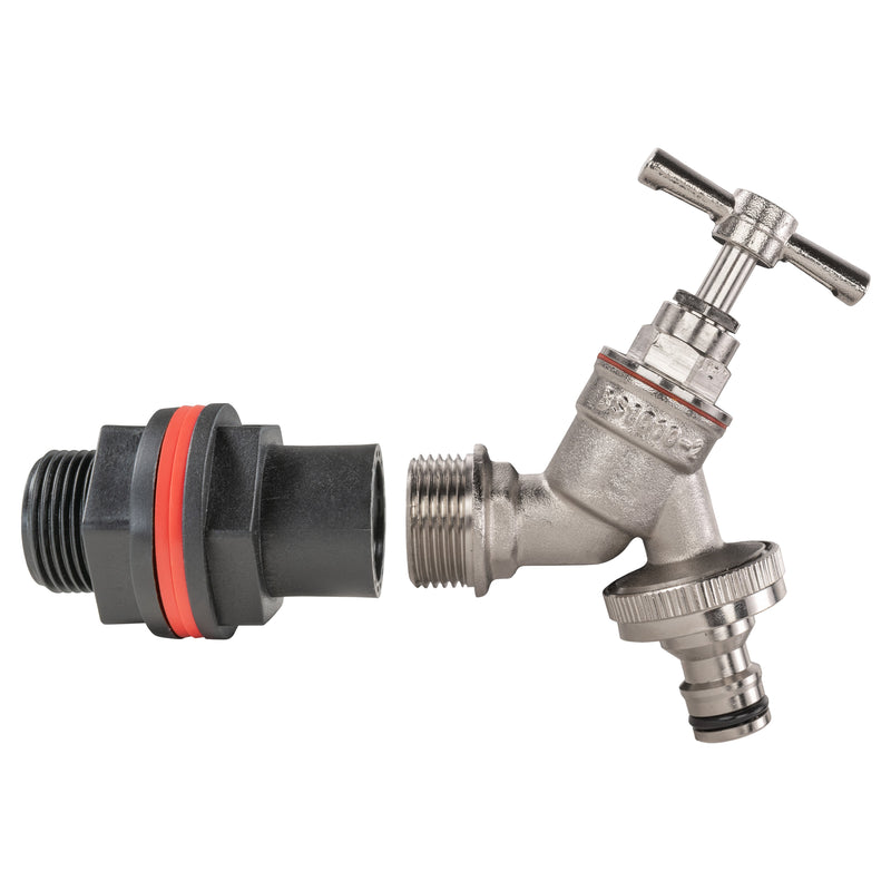 Water Butt Kit 3/4" with Nickel Plated Quick Connect Tap