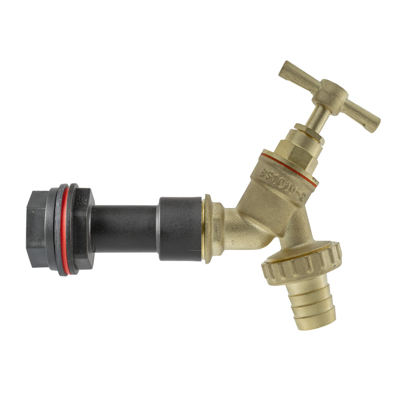 Water Butt Extension Kit 1/2" with Brass Barbed Tap
