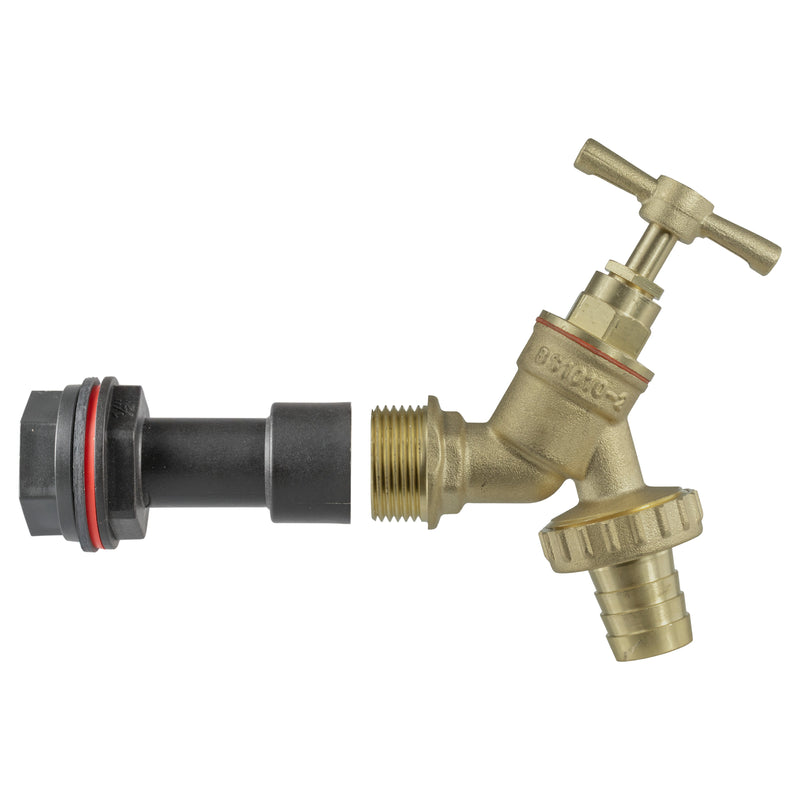 Water Butt Extension Kit 1/2" with Brass Barbed Tap