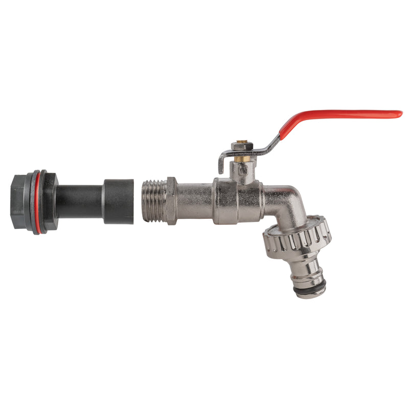 Water Butt Extension Kit 1/2" with Quick Connect Lever Tap