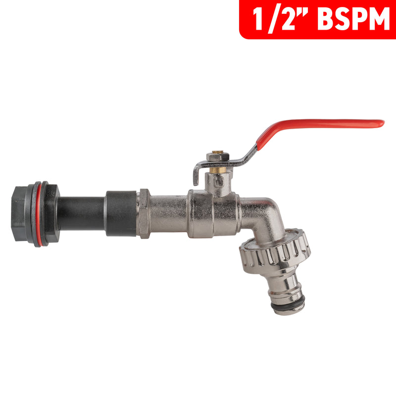 Water Butt Extension Kit 1/2" with Quick Connect Lever Tap