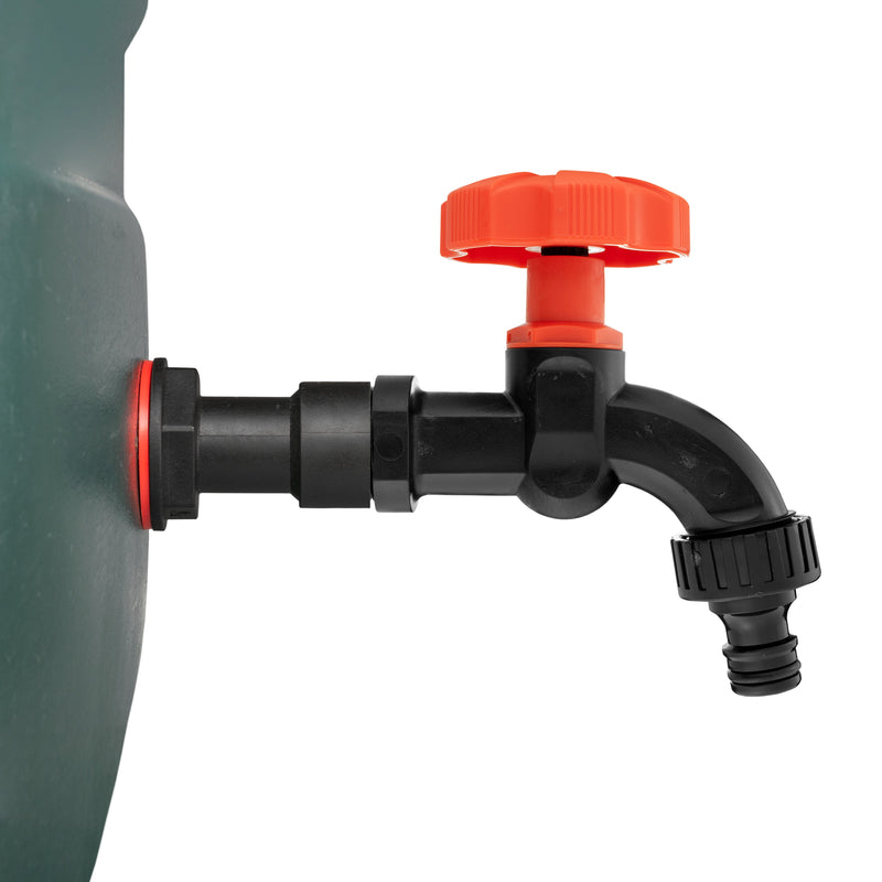Water Butt Extension Kit 1/2" with Black Dial Tap