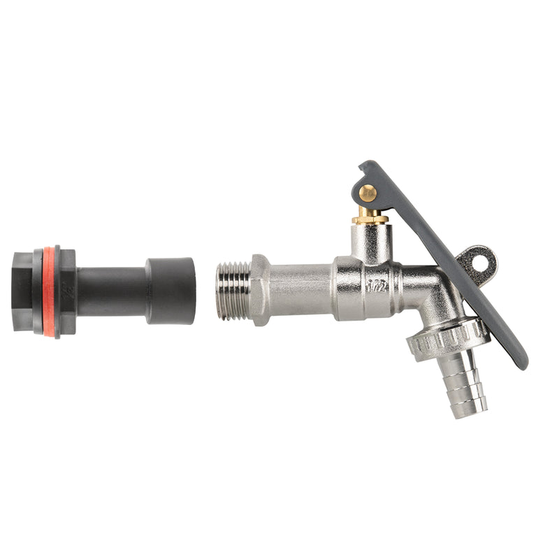 Water Butt Extension Kit 1/2" with Lever Tap Hose Barb and Lever Lock