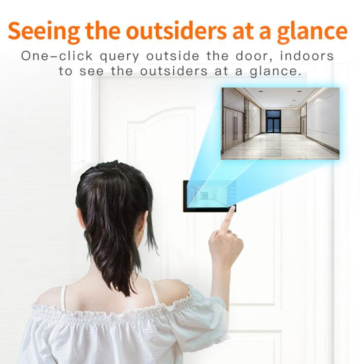 Danmini Q10 4.3 Inch Screen Motion Detection Camera Video Alarm Smart Digital Door Viewer, Support TF Card, Q10 Black