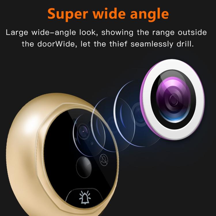 Danmini Q10 4.3 Inch Screen Motion Detection Camera Video Alarm Smart Digital Door Viewer, Support TF Card, Q10 Black