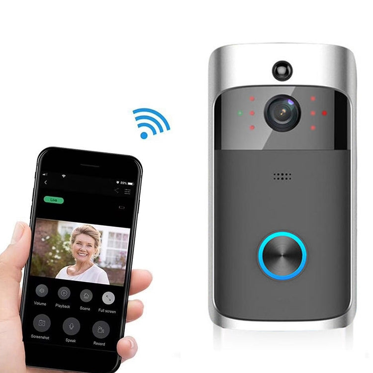 M4 720P Smart WIFI Ultra Low Power Video PIR Visual Doorbell with 3 Ba ...