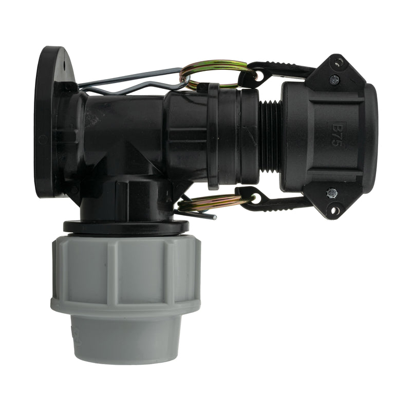 Wall Flange Kit 25mm MDPE + 3/4" Camlock Type B