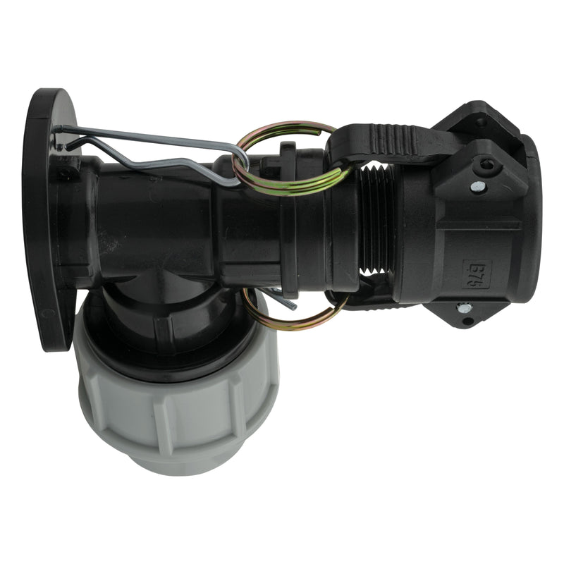 Wall Flange Kit 32mm MDPE + 3/4" Camlock Type B