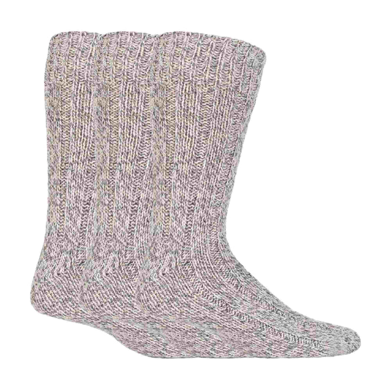 3 Pack Mens Warm Ribbed Knitted Wool Work Boot Socks