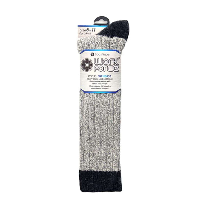 3 Pack Mens Extra Long Knee High Knitted Wool Boot Socks