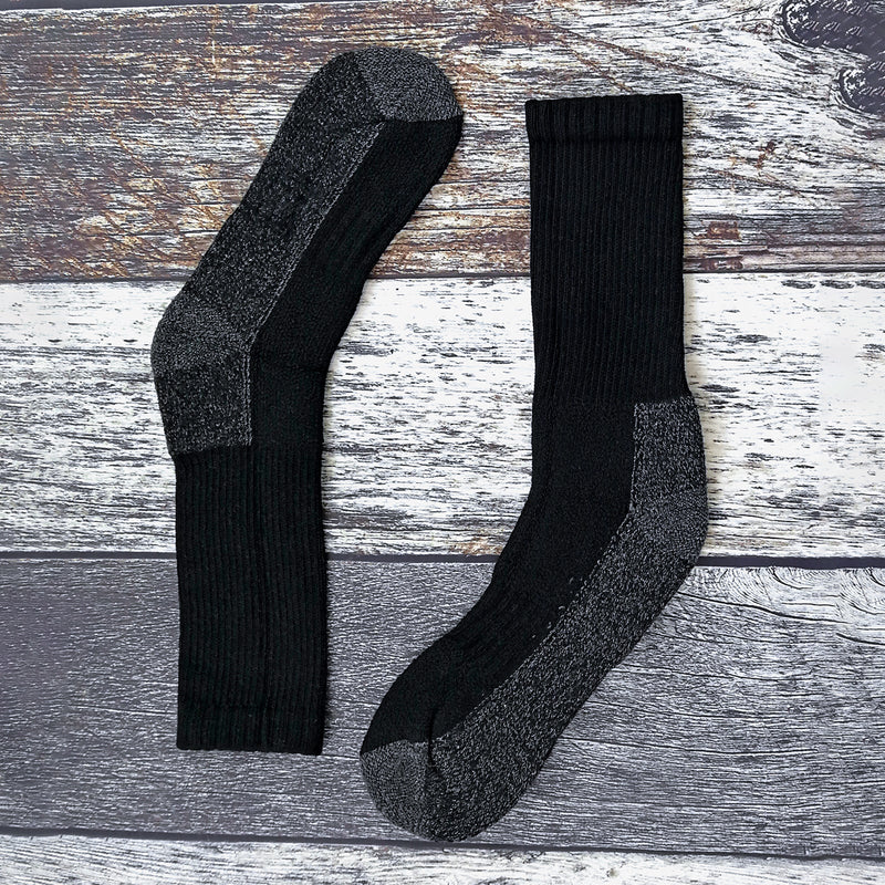 3 Pack Mens Heavy Duty Work Socks for Steel Toe Boots