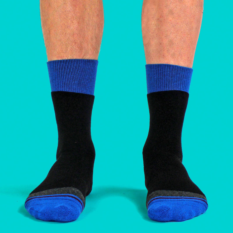 3 Pack Mens Cushioned Anti Blister Dual Layer Hiking Socks