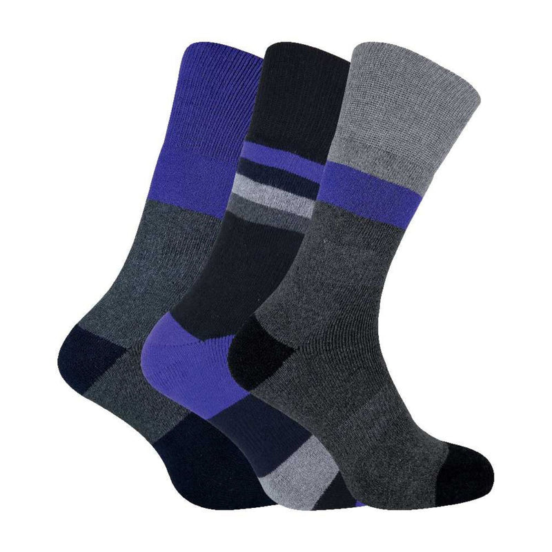 3 Pack Mens Cushioned Anti Blister Dual Layer Hiking Socks