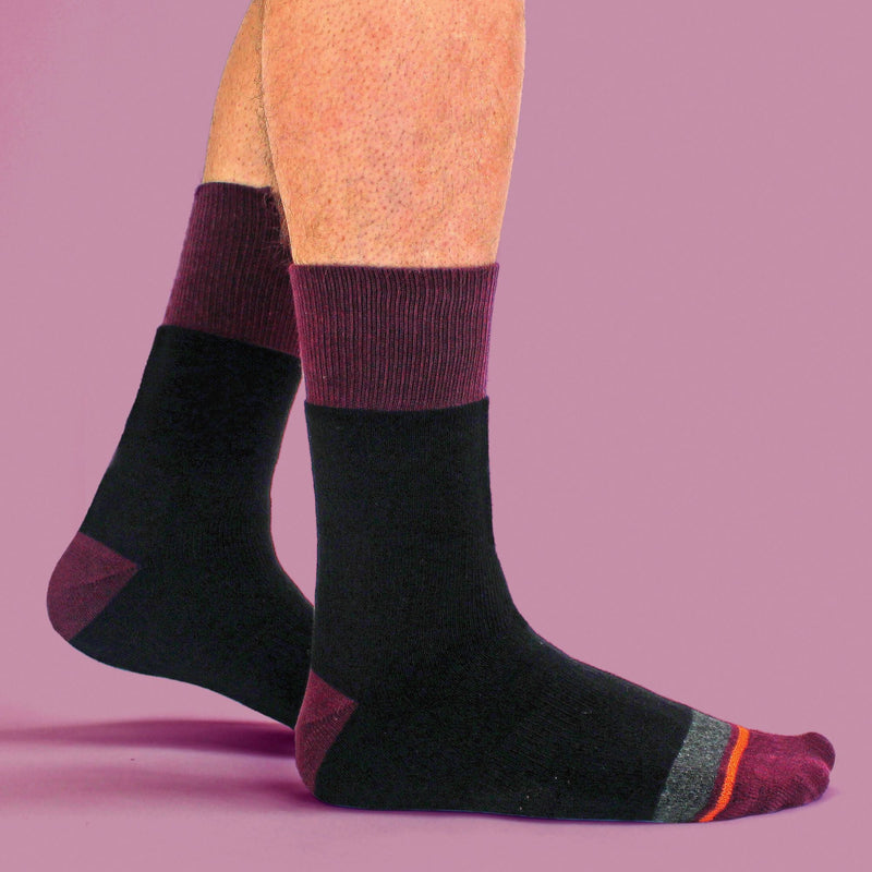 3 Pack Mens Cushioned Anti Blister Dual Layer Hiking Socks