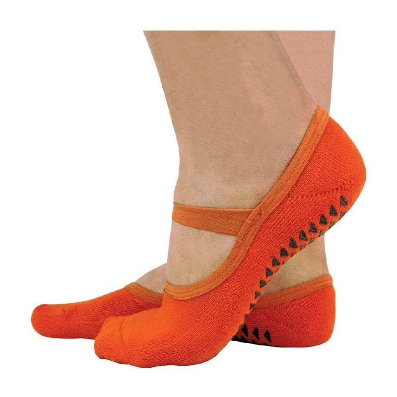 Ladies Cotton Non Slip Yoga Socks with Straps (Multipack Options)