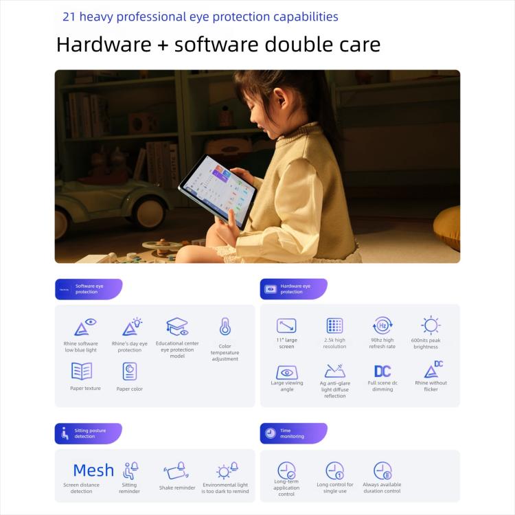 REDMI Pad 2 11 inch, 6GB+256GB, HyperOS 2, MediaTek G100-Ultra Octa Core CPU, 6GB+128GB