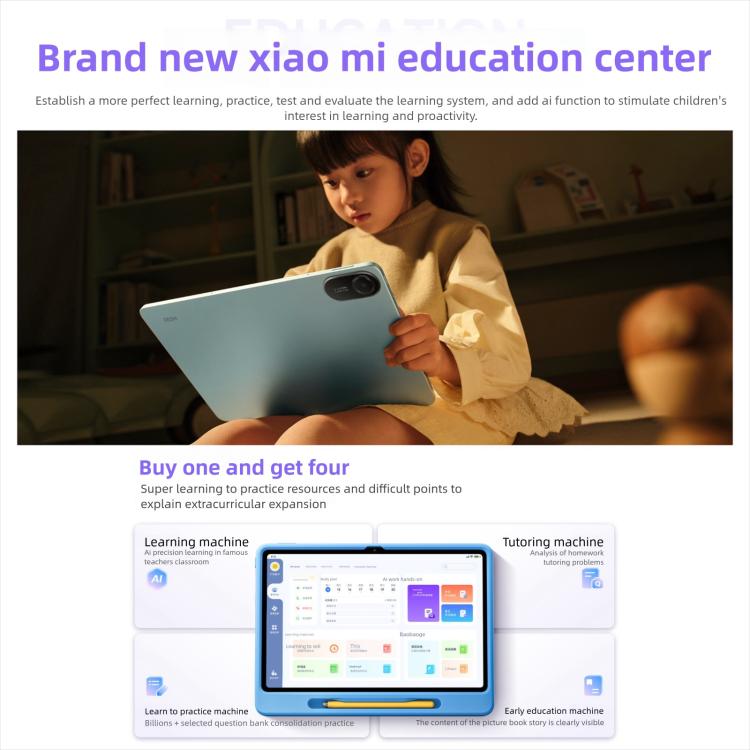 REDMI Pad 2 11 inch Tablet PC, 8GB+128GB, HyperOS 2, MediaTek G100-Ultra Octa Core CPU, 8GB+128GB