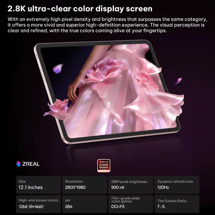 OPPO Pad Air5 12.1 inch Soft Light Screen WIFI Tablet PC, 12GB+256GB, ColorOS 16.0 MediaTek Dimensity 7300-Ultra Octa Core, 12GB+256GB Soft Light