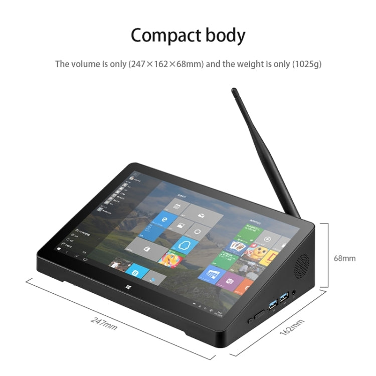 PiPo H10PRO All-in-One Mini PC, 10.1 inch, 8GB+512GB, Windows 11 Intel Alder Lake N95 Quad Core, US Plug, H10PRO 8GB+512GB
