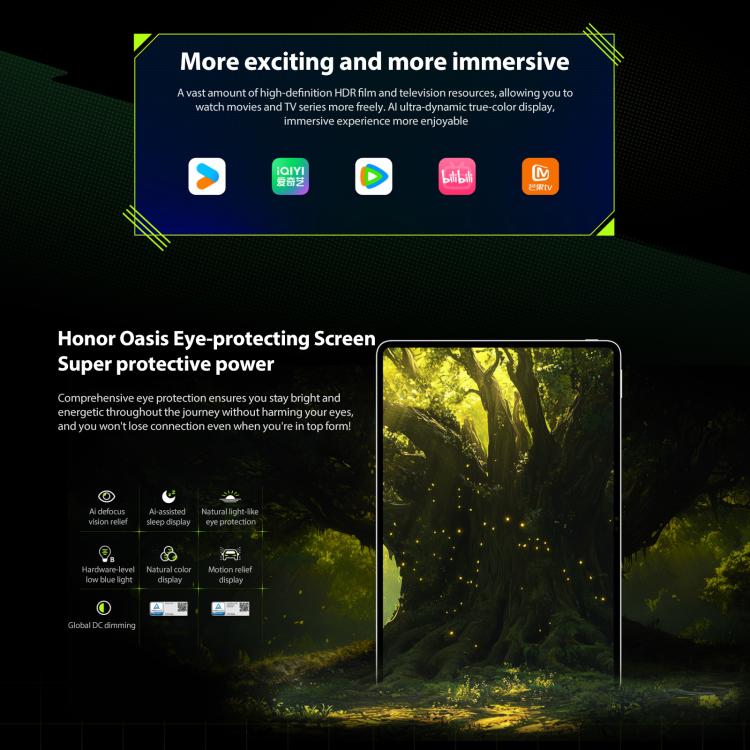 Honor Pad GT2 Pro WiFi Tablet PC, 12.5 inch 16GB+512GB MagicOS 9.0.1 Qualcomm Snapdragon 8 Gen3 Octa Core, 16GB+512GB