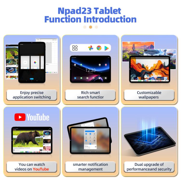Nodizz Npad23 4G Network Tablet PC, 4GB+32GB, 10.1 inch Android 10 MTK6755 Octa Core, UK Plug, UK Plug