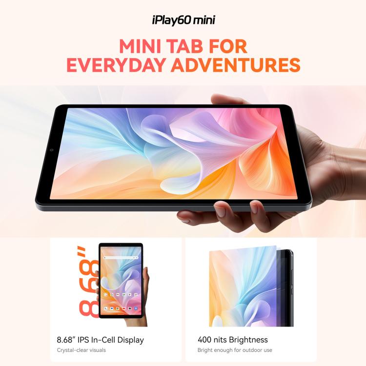 ALLDOCUBE iPlay 60 mini 4G LTE Tablet PC, 4GB+128GB, 8.68 inch Android 14 Unisoc T606 Octa Core Support Dual SIM, iPlay 60 mini