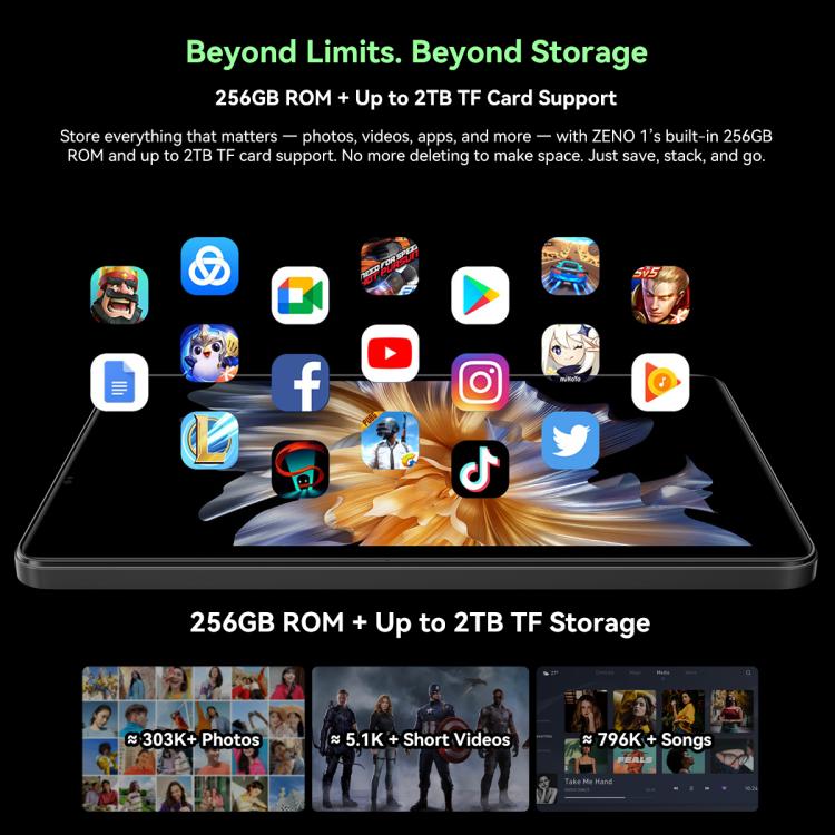 Blackview ZENO 1 Tablet PC, 6GB+256GB, 8 inch Android 15 Unisoc Tiger T615 Octa Core, Network: 4G, Global Version with Google Play, 6GB+256GB