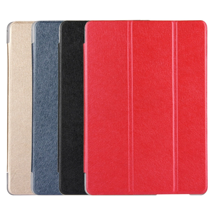For Huawei  MediaPad T3 10 9.6 inch Silk Texture Horizontal Flip Leather Case with 3-folding Holder, For MediaPad T3 9.6 inch