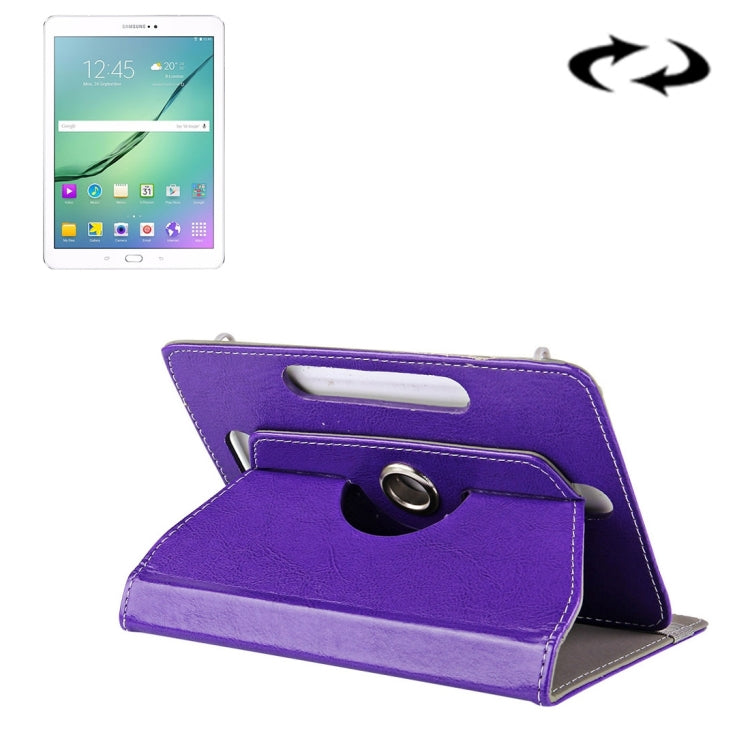 10 inch Tablets Leather Case Crazy Horse Texture 360 Degrees Rotation Protective Case Shell with Holder for Asus ZenPad 10 Z300C, Huawei MediaPad M2 10.0-A01W, Cube IWORK10, 10 inch Purple, 10 inch Baby Blue, 10 inch White, 10 inch Black, 10 inch Red...