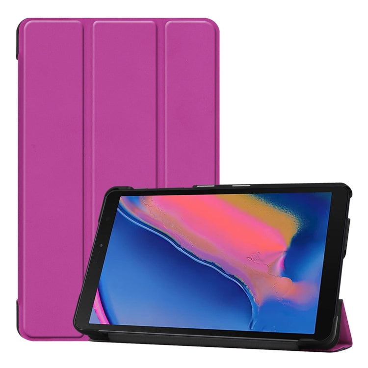 Custer Texture Horizontal Flip Leather Case for Galaxy Tab A 8.0 (2019) P205 / P200, with Three-folding Holder, For Galaxy Tab A 8.0 (2019) P205 / P200