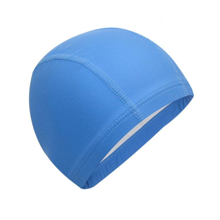 Adult Waterproof PU Coating Stretchy Swimming Cap Keep Long Hair Dry Ear Protection Swim Cap, PU Swim Cap (Black), PU Swim Cap (Blue), PU Swim Cap (Silver), PU Swim Cap (Baby Blue), PU Swim Cap (Pink)